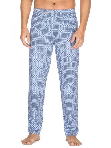 Pánské pyžamové kalhoty Robert modré kostkované modrá XL