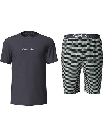 Pánský pyžamový set NM2183E C7I tm modro zelený – Calvin Klein L