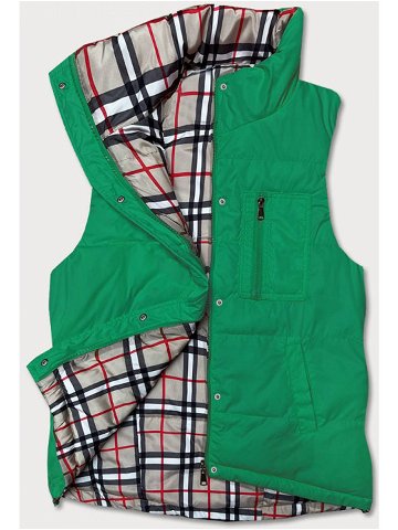 Oboustranná zelená dámská vesta 2383 odcienie zieleni XL 42
