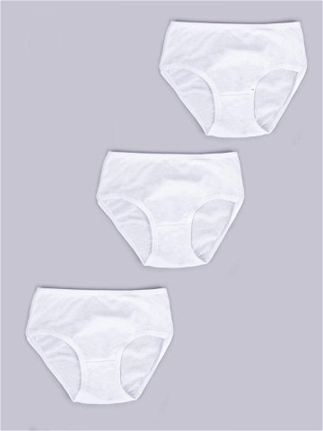 Yoclub Bavlněné dívčí kalhotky 3-Pack BMD-0038G-AA10 White 98-104