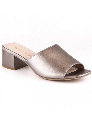 Dámské KL317 sandály na podpatku Platina – Sergio Leone platinová 40