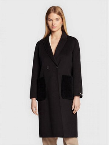 Marella Vlněný kabát Leone 30160528 Černá Regular Fit