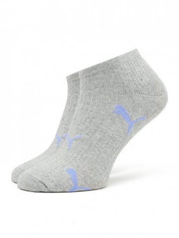 Puma Sada 2 párů dámských nízkých ponožek Women Cat Logo Sneaker 2P 938004 Šedá
