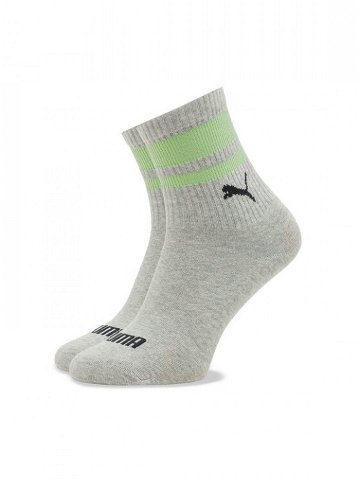 Puma Sada 2 párů vysokých ponožek unisex Unisex Heritage 938022 Šedá