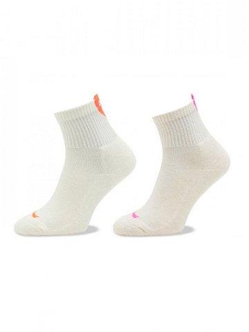 Puma Sada 2 párů dámských nízkých ponožek Women Heart Short Sock 2P 938020 Écru