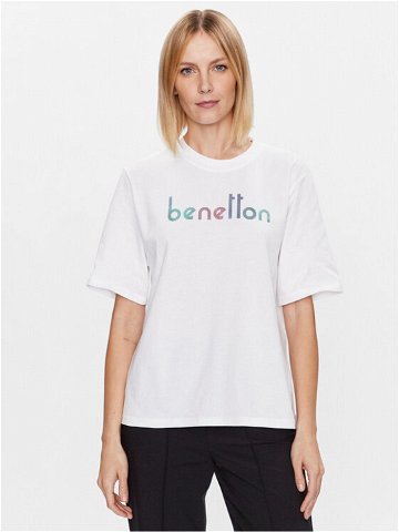 United Colors Of Benetton T-Shirt 3BL0D103H Bílá Regular Fit