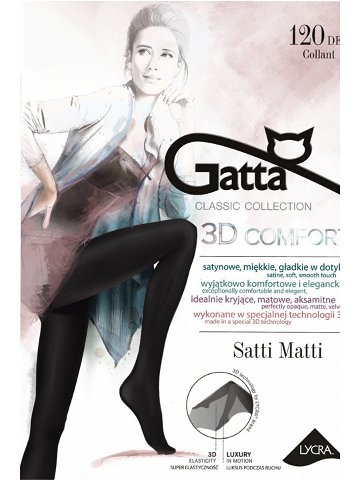 SATTI MATTI 120 – Punčochové kalhoty 3D 120 DEN – GATTA nero 4-L