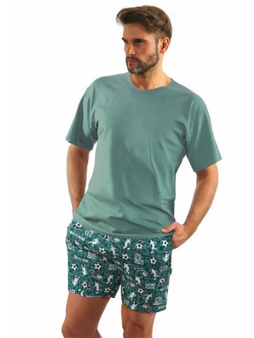 Pánské pyžamo s krátkými rukávy 2242 11 zelená XXL