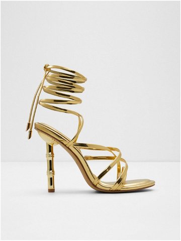 Dámské sandály na vysokém podpatku ve zlaté barvě ALDO Bamba Mirror