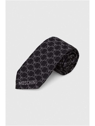 Hedvábná kravata Moschino černá barva M5725 55061