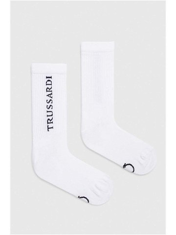 Ponožky Trussardi pánské bílá barva