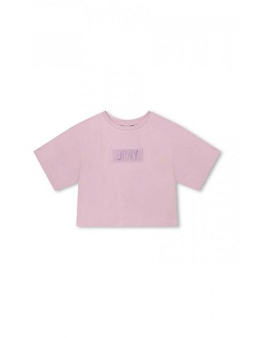 Dětské tričko Dkny fialová barva s aplikací
