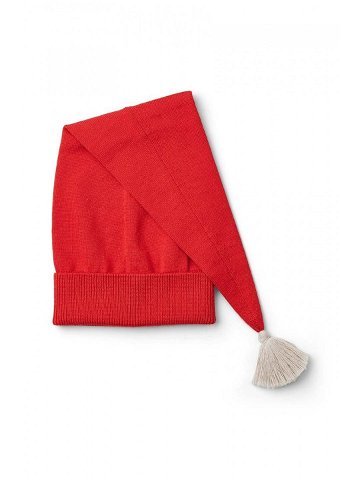 Dětská bavlněná čepice Liewood červená barva z tenké pleteniny