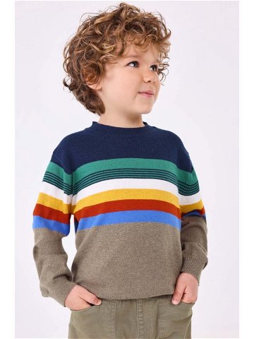 Dětský svetr s příměsí vlny Mayoral béžová barva