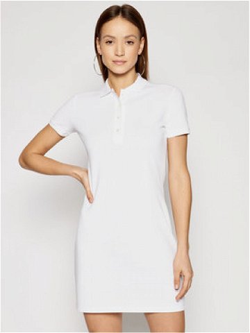 Lacoste Každodenní šaty EF5473 Bílá Slim Fit
