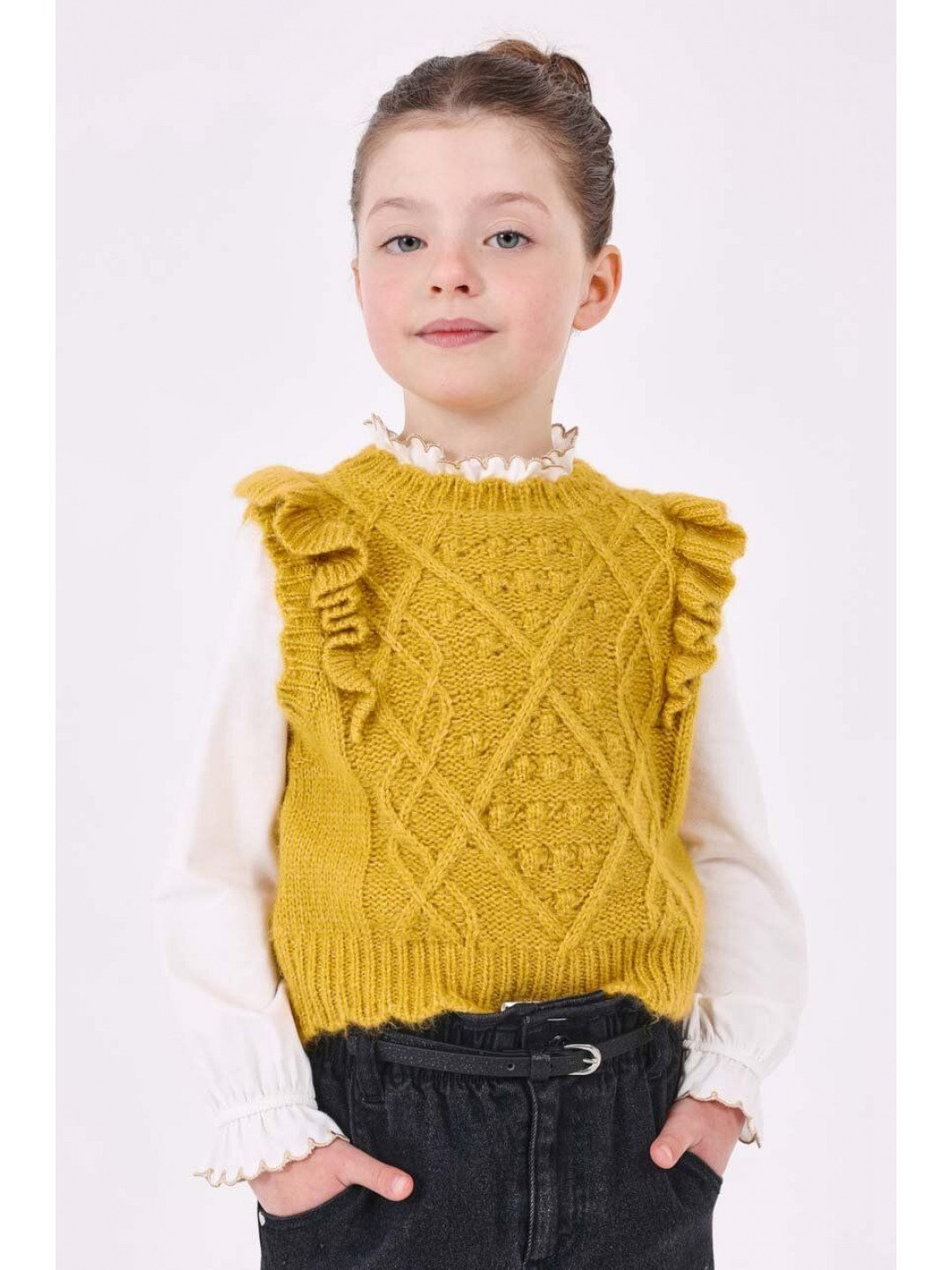 Dětská vesta Mayoral žlutá barva