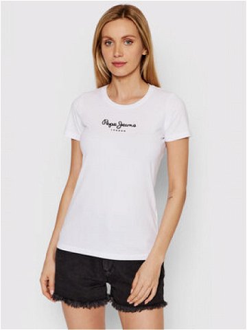 Pepe Jeans T-Shirt PL502711 Bílá Slim Fit