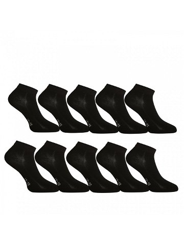 10PACK ponožky Gino bambusové černé 82005 L