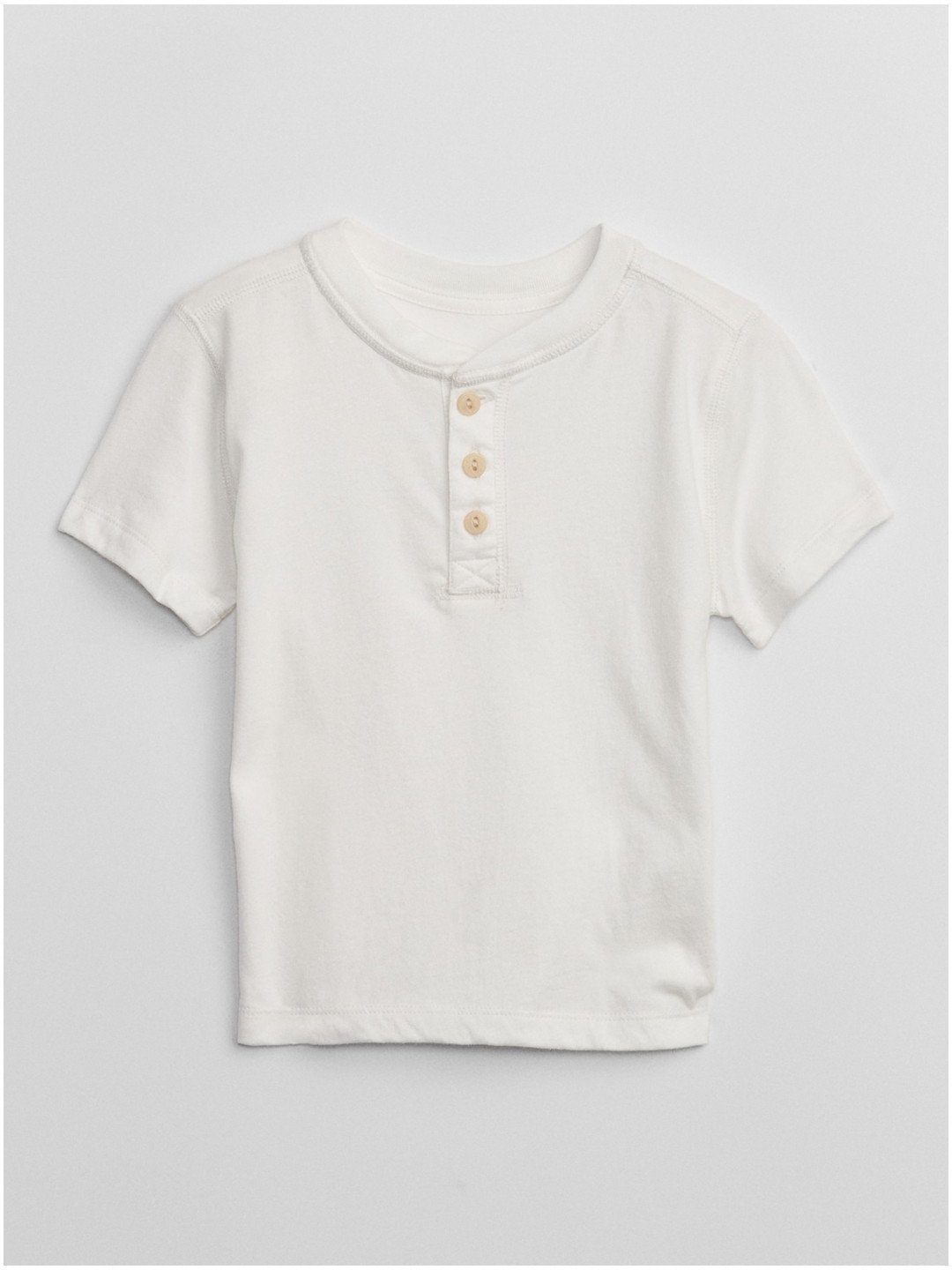 Bílé dětské tričko s knoflíky GAP