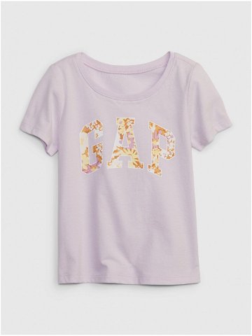 Světle fialové holčičí tričko s potiskem GAP