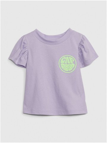 Fialové holčičí tričko s potiskem GAP