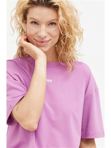 Tričko HUGO fialová barva