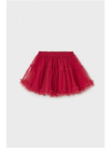 Dětská sukně Mayoral červená barva mini