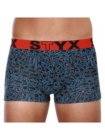 Pánské boxerky Styx art sportovní guma doodle G1256 L