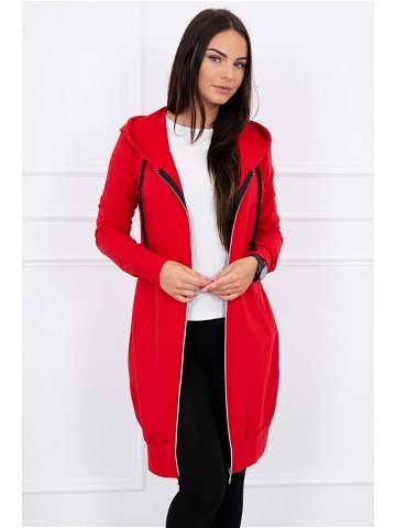 Mikina s kapucí červená UNI
