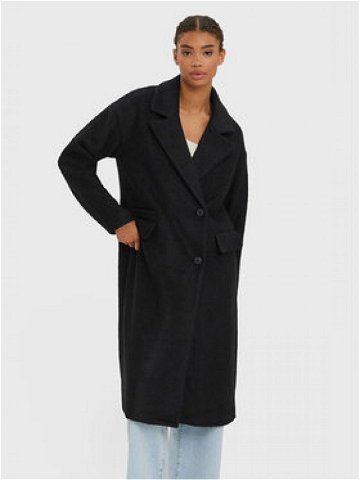 Vero Moda Vlněný kabát Mabel 10271371 Černá Regular Fit