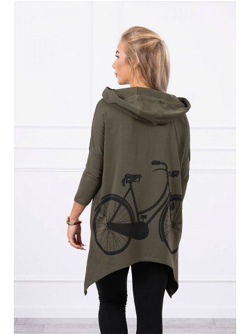 Cyklistická mikina s khaki potiskem UNI