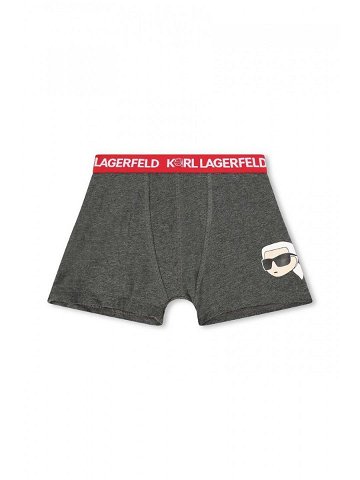 Dětské boxerky Karl Lagerfeld 2-pack šedá barva