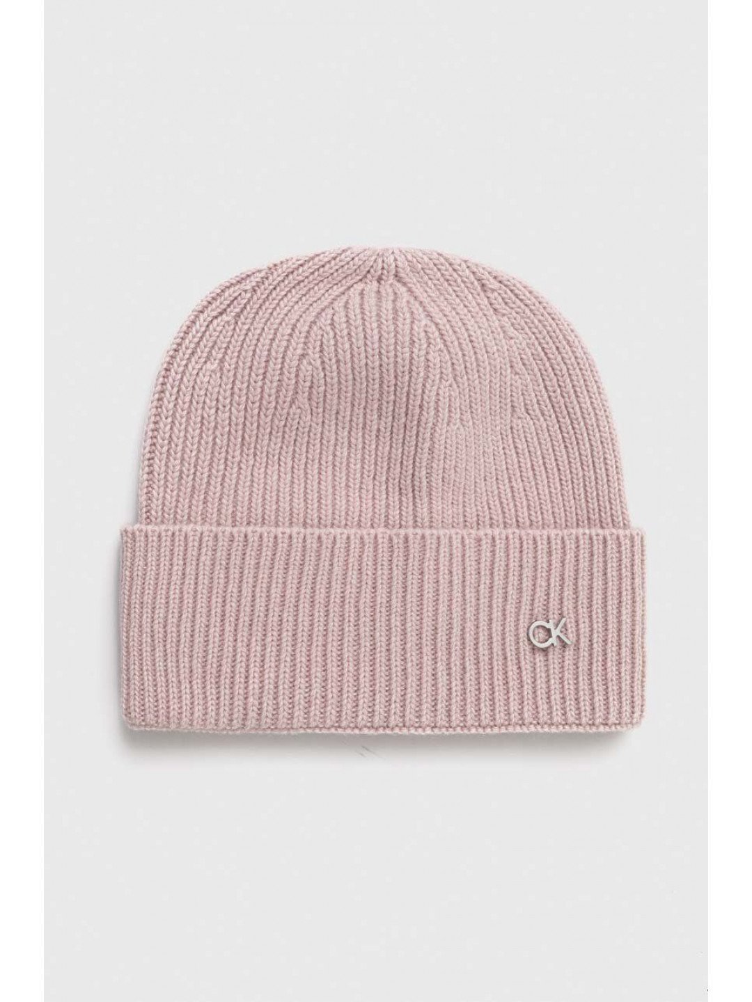 Čepice s příměsí kašmíru Calvin Klein růžová barva z tenké pleteniny