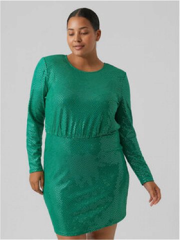 Vero Moda Curve Koktejlové šaty Kalla 1027822 Zelená Regular Fit