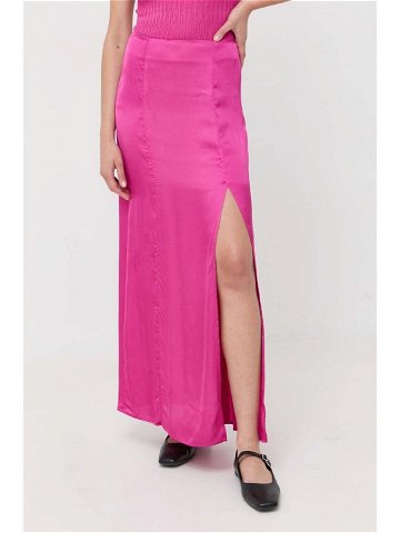 Sukně MAX & Co růžová barva midi