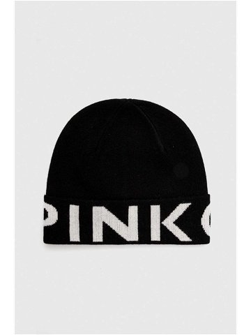 Čepice Pinko černá barva z tenké pleteniny 101507 A101