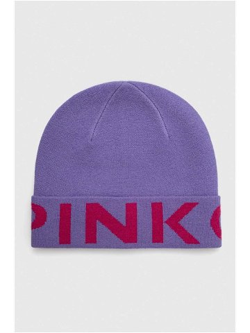Čepice Pinko fialová barva z tenké pleteniny 101507 A101