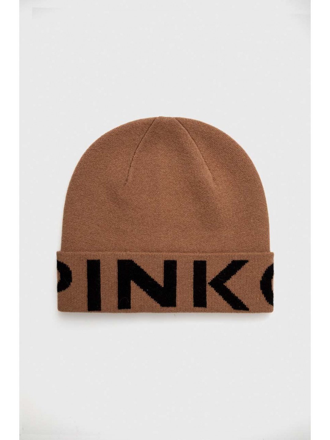 Čepice Pinko hnědá barva z tenké pleteniny 101507 A101