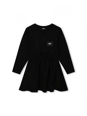 Dívčí šaty Dkny černá barva mini