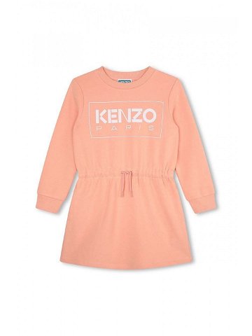 Dívčí šaty Kenzo Kids růžová barva mini