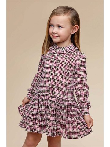 Dívčí šaty Mayoral fialová barva mini oversize