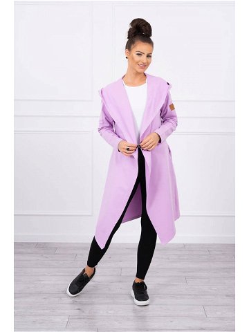 Dlouhý kabát s kapucí fialový UNI