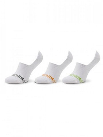 Emporio Armani Sada 3 párů pánských ponožek 306227 2F254 60210 Bílá