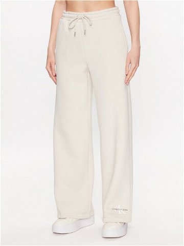 Calvin Klein Jeans Teplákové kalhoty J20J221296 Écru Relaxed Fit