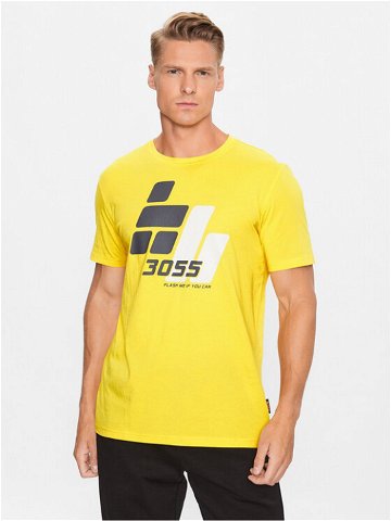 Boss T-Shirt 50495700 Žlutá Regular Fit