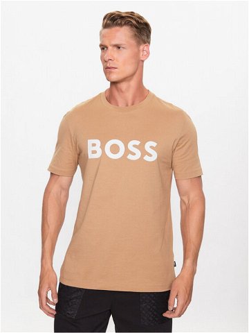 Boss T-Shirt 50495742 Béžová Regular Fit