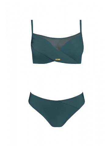 Dámské dvoudílné plavky Fashion10 S1002N-7 tm zelené – Self 44C