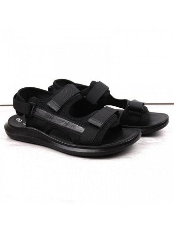 Pánské sportovní sandály M 23MN02-5801 na suchý zip černé – Novinky 42