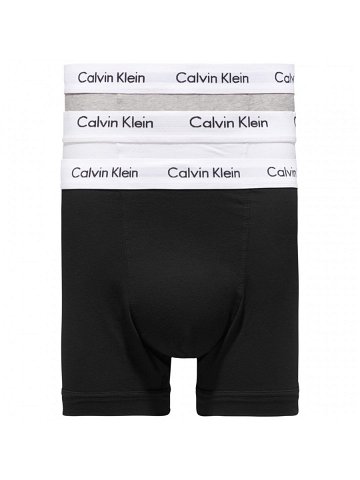 Pánské trenky 3 Pack Trunks Cotton Stretch 0000U2662G998 černá bílá šedá – Calvin Klein L