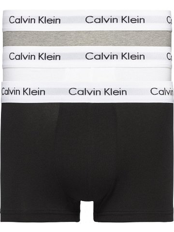 Pánské trenky 3 Pack Low Rise Trunks Cotton Stretch 0000U2664G998 černá bílá šedá – Calvin Klein XS